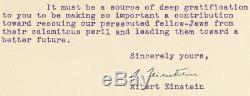 1939 ALBERT EINSTEIN Signed Letter WWII Jewish Resistance TLS Autograph PSA/DNA
