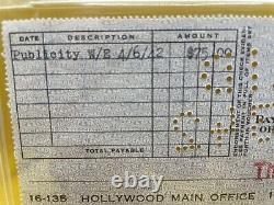1942 George Burns/Gracie Allen PSA/DNA CERTIFIED AUTHENTIC AUTOGRAPHED Check