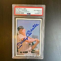 1953 Bowman Mickey Mantle Signed Autographed RP Baseball Card PSA DNA Certified