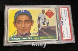 1955 Topps SANDY KOUFAX RC Rookie Hand Signed AUTO Autographed withHOF 72 PSA/DNA