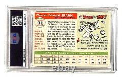1955 Topps Warren Spahn Signed Baseball Card #31 PSA/DNA