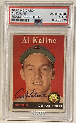 1958 Topps AL KALINE Signed Autographed Baseball Card PSA/DNA #70 Tigers HOF