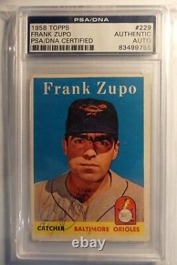1958 Topps Frank Zupo Signed PSA/DNA