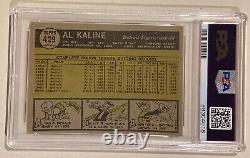 1961 Topps AL KALINE Signed Baseball Card #429 PSA 7 PSA/DNA Auto Grade 9 HOF
