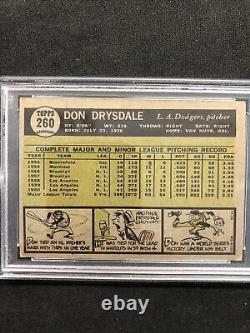 1961 Topps Baseball PSA/DNA Authentic Autograph #260 Don Drysdale -LA Dodgers