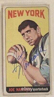 1965 Topps JOE NAMATH Signed Autographed Rookie Football Card #122 PSA/DNA