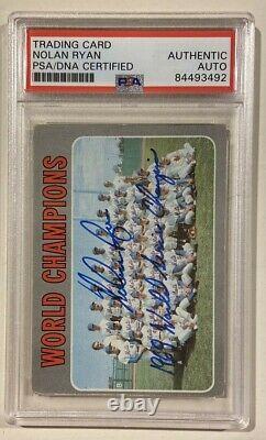 1970 Topps NOLAN RYAN Signed Autographed Baseball Card #1 PSA/DNA 1969 WS Champs