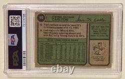 1974 Topps STEVE CARLTON Signed Baseball Card #95 PSA/DNA Auto Grade 10 Phillies