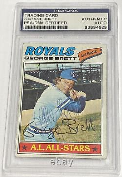 1977 Topps GEORGE BRETT #580 Auto Autograph PSA/DNA Certified Authentic Royals