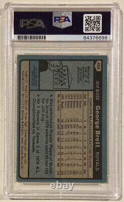 1980 Topps GEORGE BRETT Signed Autographed Baseball Card #450 PSA/DNA KC Royals