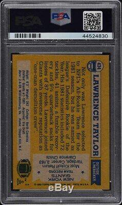 1982 Topps Football Lawrence Taylor ROOKIE PSA/DNA 9 AUTO #434 PSA 8
