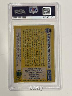 1982 Topps Lawrence Taylor Signed Rookie #434 RC PSA/DNA 10 AUTO HOF Giants