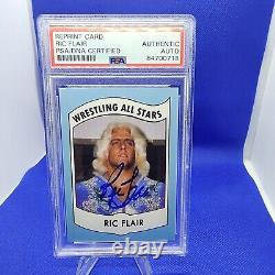 1982 WRESTLING ALL-STARS SERIES A reprint RIC FLAIR #27 AUTOGRAPHED CARD PSA/DNA