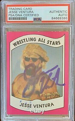 1982 Wrestling All Stars #20 Jesse Ventura Series B Autographed PSA/DNA Signed