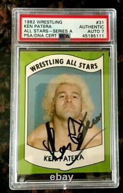 1982 Wrestling All-Stars #31 Ken Patera Series A PSA/DNA AUTO 7 NEAR MINT Card