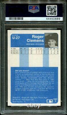 1984 Fleer Update #u-27 Roger Clemens Rc Psa 9 Dna Auto 10 B1013190-689