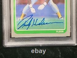 1985 Fleer Rickey Henderson Signed PSA / DNA Graded Gem Mint 10 Autograph