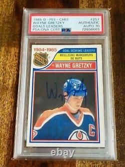 1985 O-Pee-Chee Wayne Gretzky PSA DNA 10 AUTO? Gretzky Signed POP ONE? Oilers