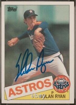 1985 Topps NOLAN RYAN Signed Baseball Card #760 PSA/DNA Auto Grade 10 Astros