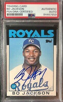 1986 Topps Traded 50T BO JACKSON AUTO RC Rookie Card Autograph PSA/DNA AUTHENTIC