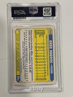 1987 Topps Traded Greg Maddux signed #70T Rookie RC PSA/DNA AUTO 10 Cubs Braves