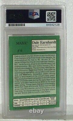 1988 Maxx Dale Earnhardt Rookie Autographed Card #6 Psa/dna Authentic Auto Wow