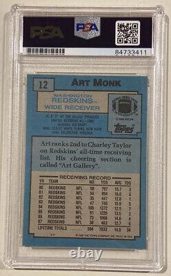 1988 Topps ART MONK Signed Autographed Football Card #12 PSA/DNA Syracuse