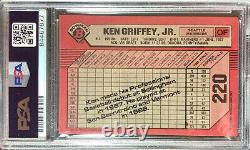 1989 Bowman Ken Griffey Jr #220 HOF Rookie Card Signed PSA/DNA Authentic Auto