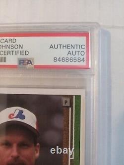 1989 Upper Deck Randy Johnson RC Rookie Autographed PSA/DNA Certified Authentic