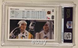 1990-91 Upper Deck MARIO LEMIEUX Signed Hockey Card #144 PSA/DNA Auto Grade 10