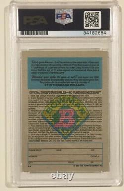 1990 Bowman Sweepstakes NOLAN RYAN Signed Autographed Baseball Card PSA/DNA