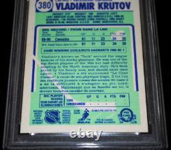 1990 O-Pee-Chee Vladinir Krutov HARD SIGNED Vancouver Canucks PSA/DNA AUTHENTIC