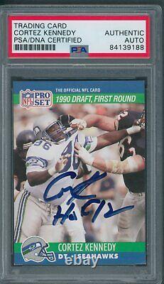 1990 Pro Set #671 Cortez Kennedy PSA/DNA Certified Authentic Signed 9188