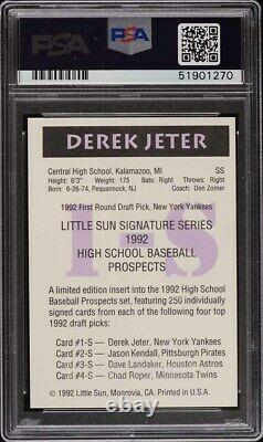 1992 Little Sun High School Derek Jeter ROOKIE RC PSA/DNA AUTO PSA 9 MINT