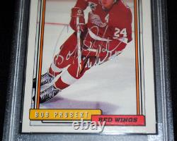 1992 Topps Hard-hand Signed Bob Probert Psa/dna Certified Authentic Auto