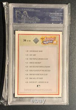 1992 Upper Deck Heroes Ted Williams #36 Auto 2169/2500 PSA/DNA 8 NM-MT Red Sox