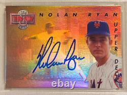 1993 Upper Deck Then & Now NOLAN RYAN Signed Baseball Card PSA 7 PSA/DNA Auto 10