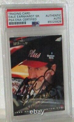 1998 Wheels Dale Earnhardt Autographed Card #9 Psa/dna Authentic Auto Awesome