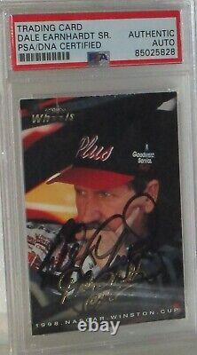1998 Wheels Dale Earnhardt Autographed Card #9 Psa/dna Authentic Auto Awesome