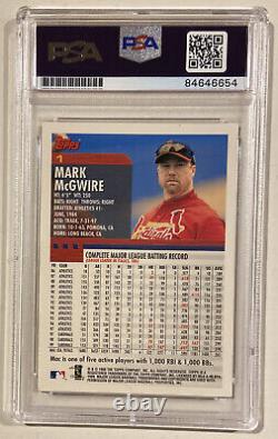2000 Topps MARK MCGWIRE Signed Autographed Baseball Card #1 PSA/DNA Cardinals