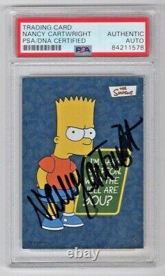 2002 Topps The Simpsons Nancy Cartwright Signed Auto Trading Card #25 PSA/DNA