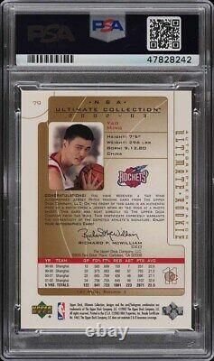 2002 Ultimate Collection Yao Ming ROOKIE RC PATCH PSA/DNA 10 AUTO /25 #79 PSA 10