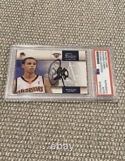 2009-10 Studio STEPHEN CURRY Rookie RC #129 Signed On Card Auto PSA DNA