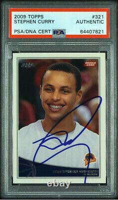 2009 Topps Stephen Curry #321 Autographed Auto PSA DNA Authentic Card RC Warrior