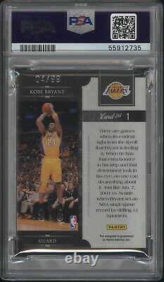 2010 Panini Elite Black Box #1 Kobe Bryant Auto Reigning 3's Psa Dna 9 Lakers