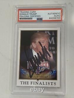 2016 President Donald Trump Signed The Finalists Card, Psa/dna, Very Rare