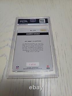2019 Panini Instant Robbie Gould Autographed Signed Card /91 PSA/DNA Slabbed