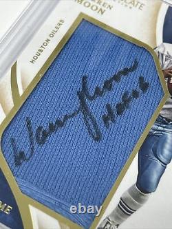 2021 Panini Immaculate NFL Warren Moon Signed Jumbo Patch 06/49 Oilers PSA DNA