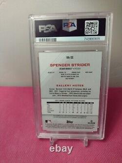 2022 Topps Gallery Spencer Strider Rookie Card RC Autograph PSA/DNA Cert AUTO 10