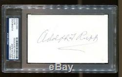 Adolph Rupp Signed Index Card 3x5 Autographed Kentucky PSA/DNA 2633
